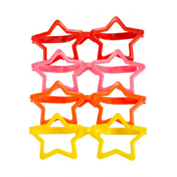 Maxi plastové okuliare s hviezdami